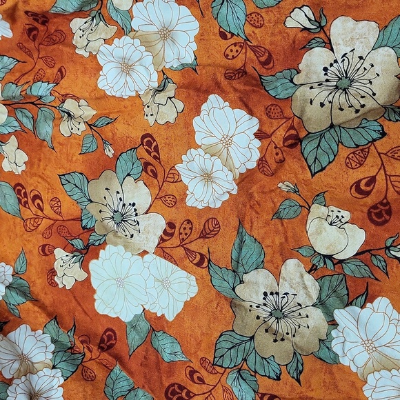 Heart of Haute orange floral swing skirt - Picture 2 of 5
